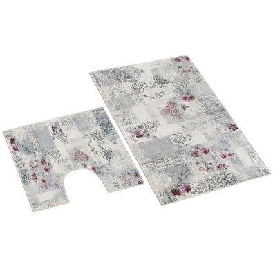 Bellatex Badteppich-Set Ornament 3D, 60 x 100 cm, 60 x 50 cm
