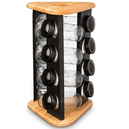 Orion 12-delni set začimbnikov v stojalu BLACK