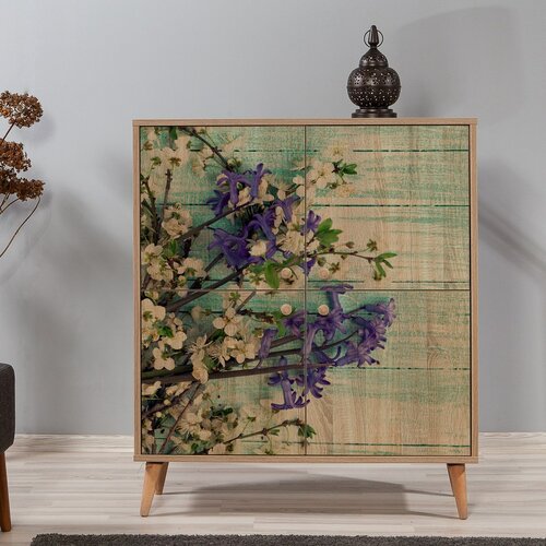 Schrank Mega Sonoma Oak Flowers II