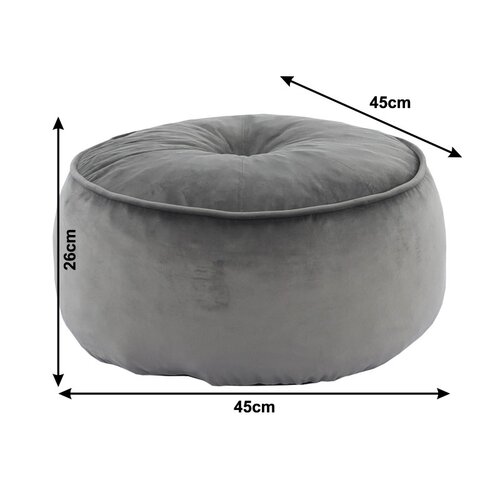 Tkaninski taburet Kerem, sivo-rjava