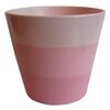 Osłonka ceramiczna na doniczkę Stripes różowa, śr. 13,5 cm