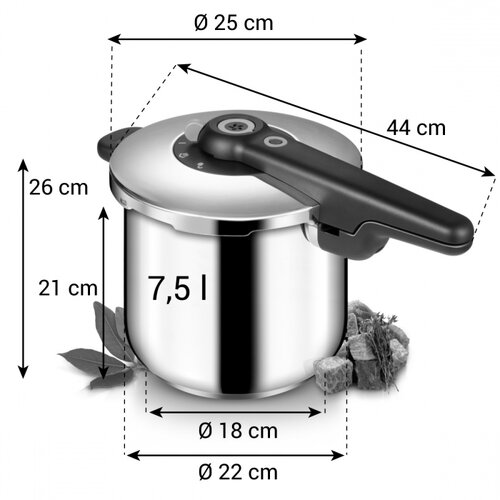 Tescoma Tlakový hrniec SmartCLICK, 7,5 l