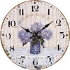 Drewniany zegar ścienny Hortenzja, śr. 34 cm
