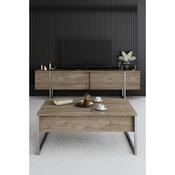 Măsuță TV Luxe Walnut and Silver