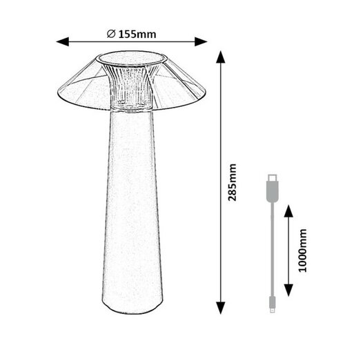 Rabalux 77062 Lampa stołowa LED z ładowarką USB Assen