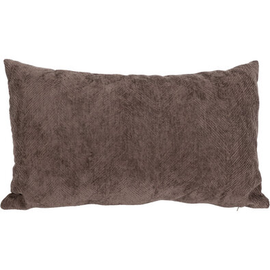 Polštářek Chenille Dark brown, 30 x 50 cm