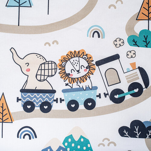 4Home Detské bavlnené obliečky Happy train, 140 x 200 cm, 70 x 90 cm
