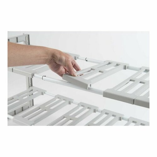 Compactor Verstellbares Regal unter das Waschbecken 30 x 40 cm, hellgrau