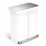 Simplehuman Pedálový odpadkový kôš na triedený odpad, 58 l, biela oceľ