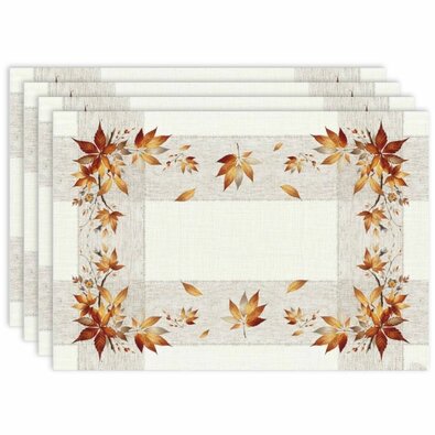 Prostírání Podzimní listí, 35 x 45 cm, sada 4 ks