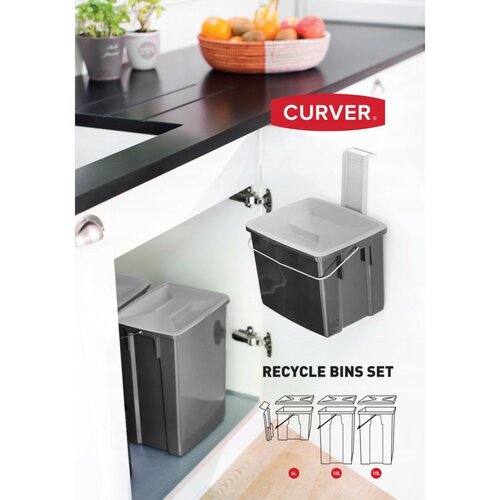 Curver Zestaw do recyklingu Biobox 2x10 l + 6 l