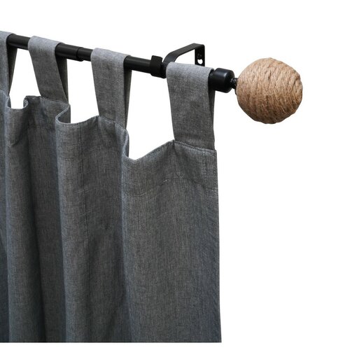 Zestaw rozciągalny 16/19 mm Eta czarny matowy, 120–210 cm