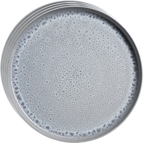 Mäser Flache Teller Lunaria Grey 26 cm, Set 4 Stück