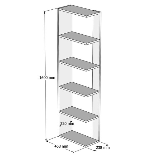 Knihovna Tower Walnut
