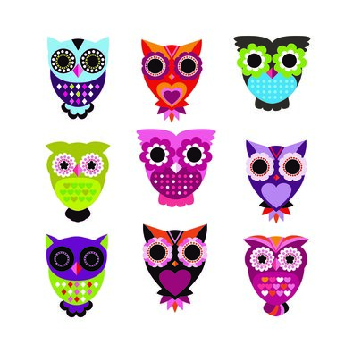 Samolepilne dekoracije Owls, 30 x 30 cm