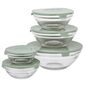 Altom Set Glasschalen mit Deckel 5 Stück, Farbmix