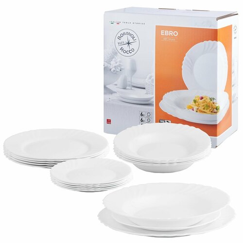 Bormioli Rocco 18-piese set de luat masa Ebro