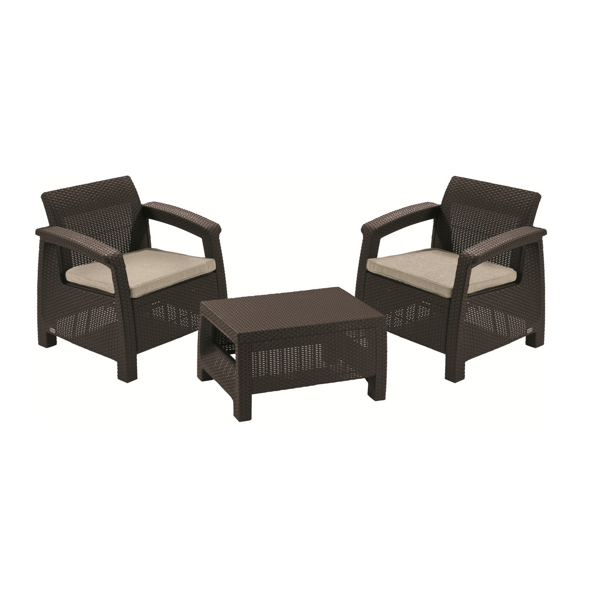 Záhradná sada Keter Corfu WEEKEND, hnedá