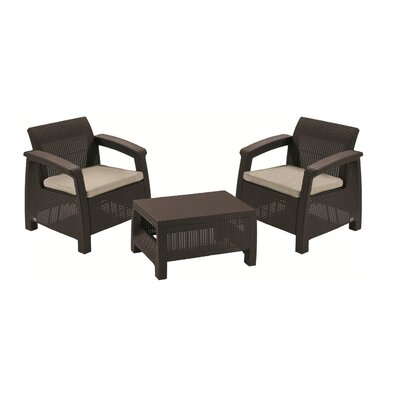 Set de grădină Keter Corfu WEEKEND, maro