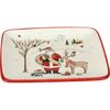 Ceramiczny talerz deserowy Santa, 20 x 15 cm