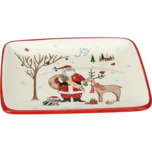 Ceramiczny talerz deserowy Santa, 20 x 15 cm