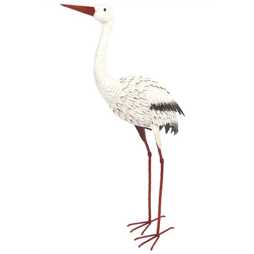 Metall-Gartendekoration Storch, 45 x 20 x 90 cm