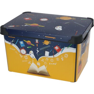 Dětský úložný box s víkem Universe, 41 x 30 x 24 cm, 22 l, plast