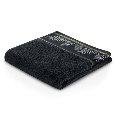 AmeliaHome Ręcznik kąpielowy Pavos czarny, 70 x 140 cm