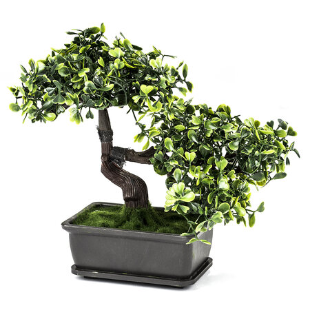 Sztuczne drzewko Bonsai w doniczce, zielony | 4home - domowa przyjemno