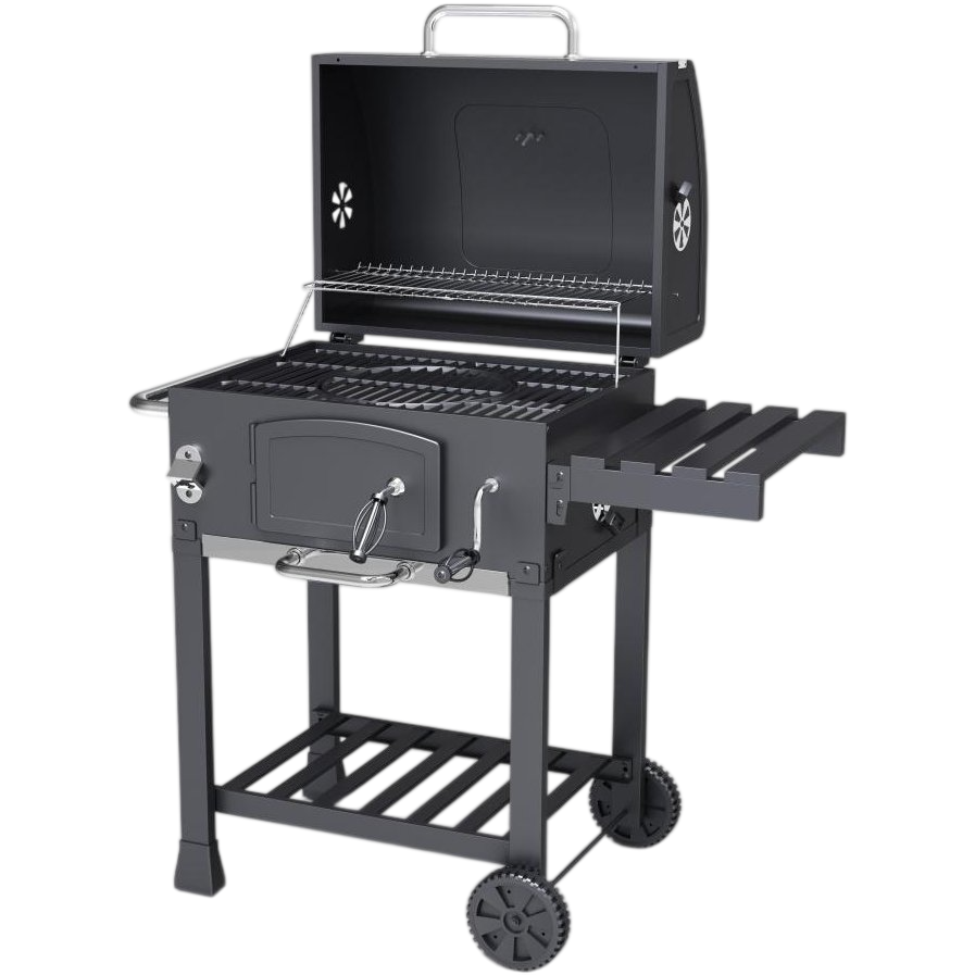 Avenberg Multifunkční BBQ gril Genius + litinový rošt + tál + pizza kámen, 70 x 103 x 105 cm