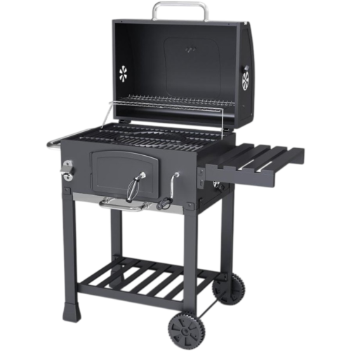 Avenberg Grill wielofunkcyjny BBQ Genius + ruszt żeliwny + kamień do pizzy, 70 x 103 x 105 cm