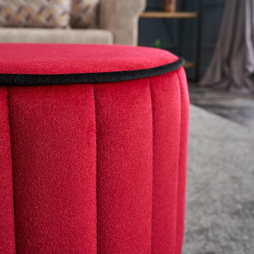 Taboret Rose Puf Red