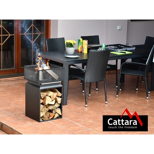 Cattara Prenosni ognjišče z rešetko Cube, 74 cm