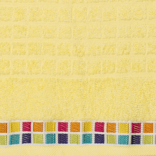 Ručník Mozaik žlutá, 50 x 90 cm