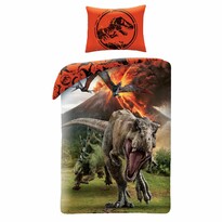 Pościel bawełniana Jurassic Park pomarańczowy, 140 x 200 cm, 70 x 90 cm Pościel bawełniana Jurassic Park pomarańczowy, 140 x 200 cm, 70 x 90 cm