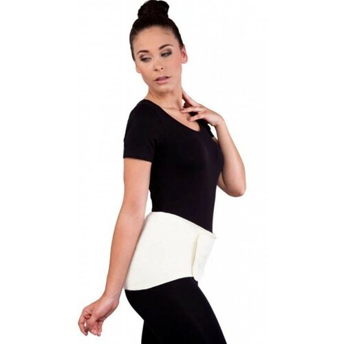 Elastyczny pas nerkowy wykonany z wełny owczej z zapięciem na rzep, XL