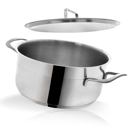 Orion Edelstahlkasserolle mit Deckel Anett 9,5 l