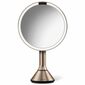 Simplehuman Lustro kosmetyczne LED Sensor Touch DUAL, 5-krotne powiększenie, rose gold