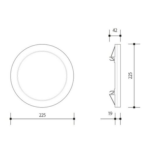 Panlux Přisazené LED svítidlo se senzorem Adapt S, pr. 22,5 cm, 18 W, IP20