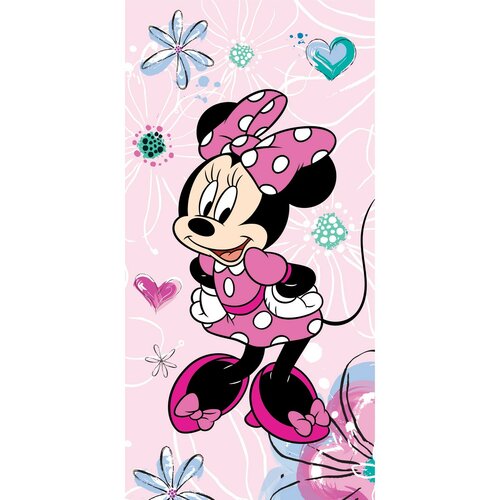 Jerry Fabrics Badetuch Minnie Pink Bow 02, 70 x 140 cm