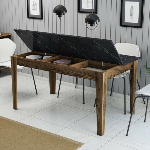 Jedálenský stôl Milan Walnut and Black