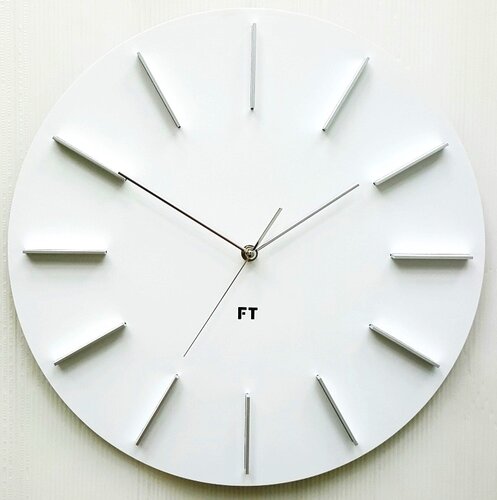 Future Time FT2010WH Round white Designové nástenné hodiny, pr. 40 cm