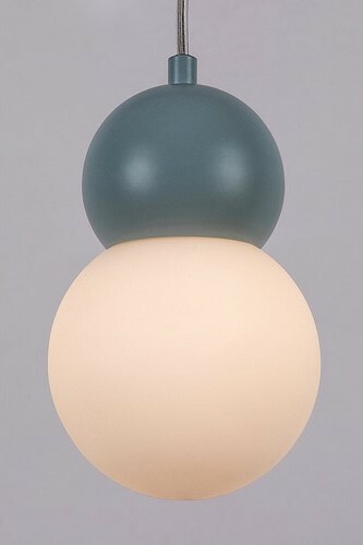 Rabalux 72279 lampa wisząca z metalu i szkła  Gellia, niebieski