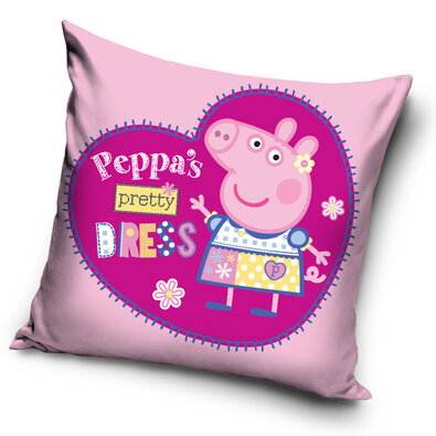 Peppa Malac top modell párnahuzat, 40 x 40 cm