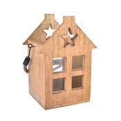 Felinar din lemn de mango 4Home Shining Star, 18 x 15 x 25 cm