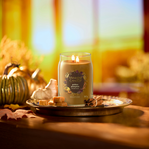 Yankee Candle Signature Golden Pumpkin illatgyertya, nagy, 567 g