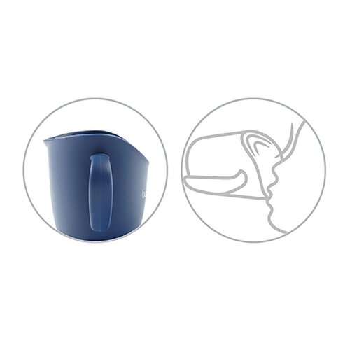 Baby Ono Ergonomični lonček Flow 120 ml, modra