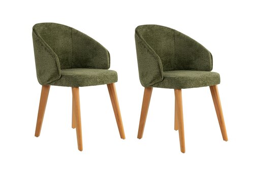 Set de scaune de sufragerie Bentley Green and DarkOak, 2 buc.