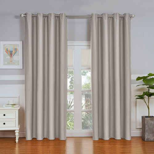 4Home Vorteilsset Verdunkelungsvorhang Dublin beige, 150 x 250 cm, 2 Stück