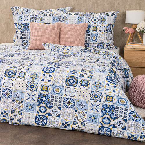 Lenjerie pat 4Home Azul bumbac creponat, 140 x 200 cm, 70 x 90 cm